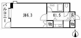 朝日プラザ新町(1K/9階)の間取り写真
