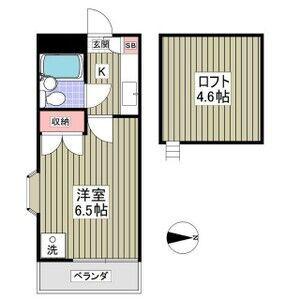 カルミア(1K/2階)の間取り写真