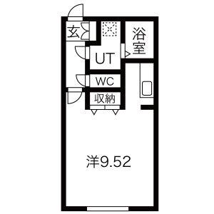 BRANCHE本陣(ワンルーム/3階)の間取り写真