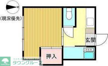 光南アパート(1K/1階)の間取り写真