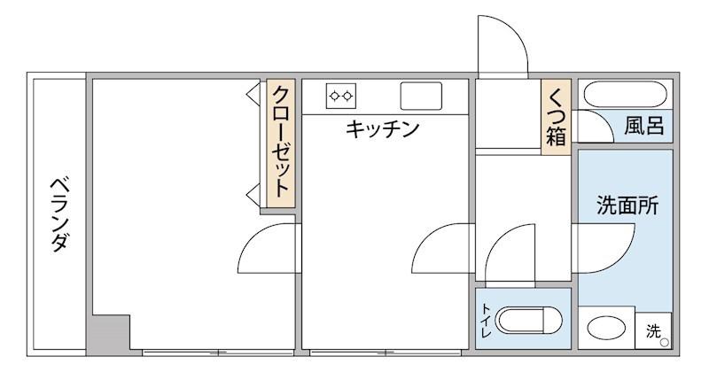 サンシルク茅ヶ崎(1K/5階)の間取り写真