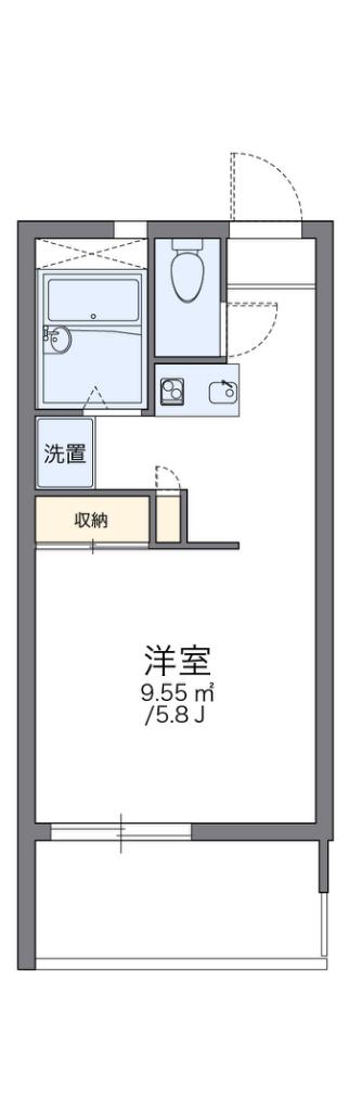 レオパレスヴィラ(1K/3階)の間取り写真