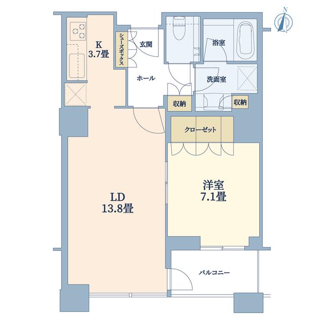 グランフロント大阪オーナーズタワー(1LDK/20階)の間取り写真