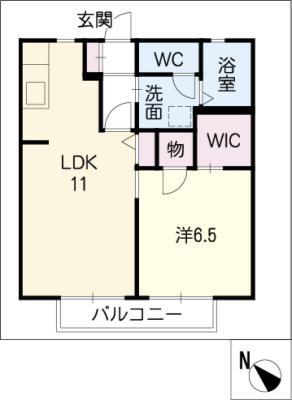 サニーコートII(1LDK/1階)の間取り写真