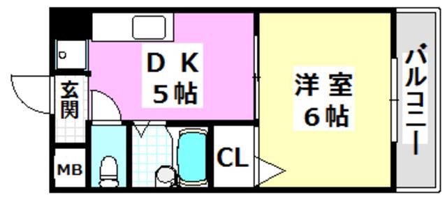 ルミエールM(1DK/3階)の間取り写真