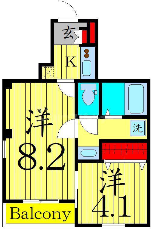 オキ テラス(1SK/1階)の間取り写真