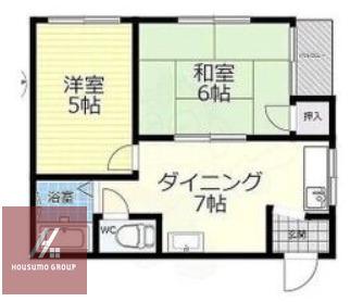 レジデンス三津屋(2DK/2階)の間取り写真