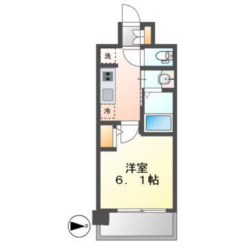 エステムコート名古屋栄プレシャス(1K/9階)の間取り写真