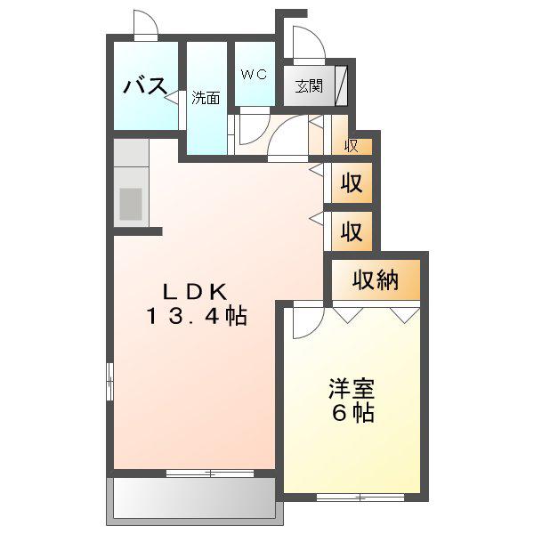 ブローテ(1LDK/1階)の間取り写真