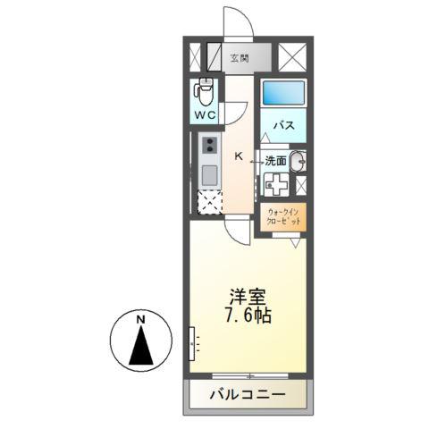 アーバンプレイス(1K/5階)の間取り写真