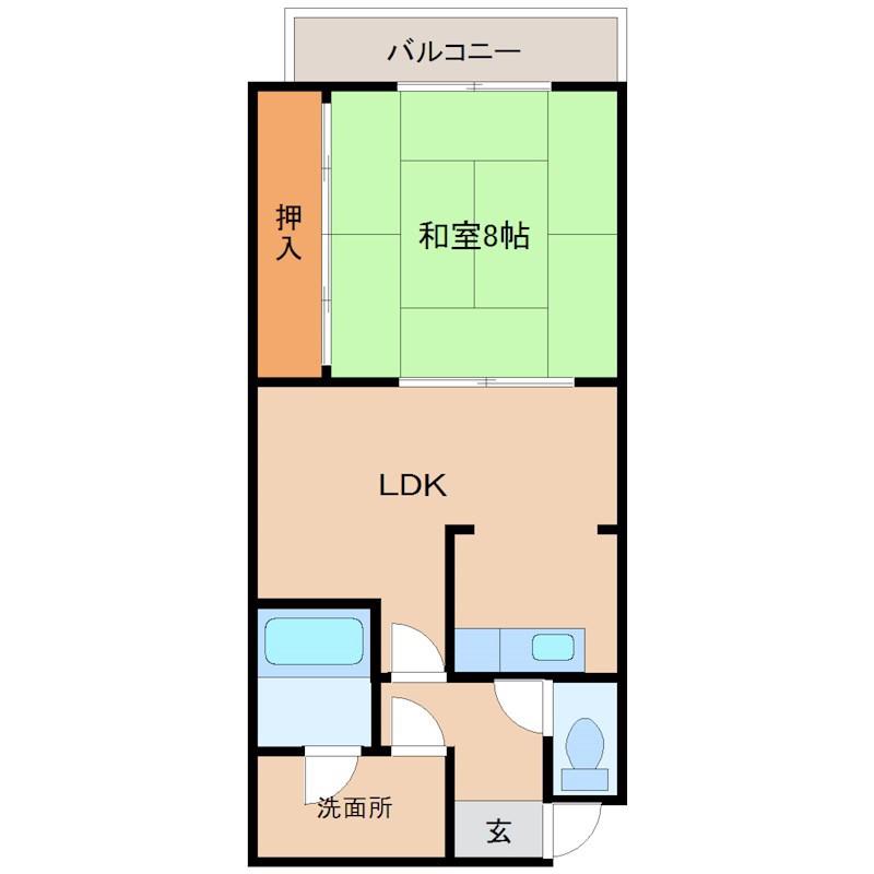 稲葉TMハイツ(1LDK/5階)の間取り写真