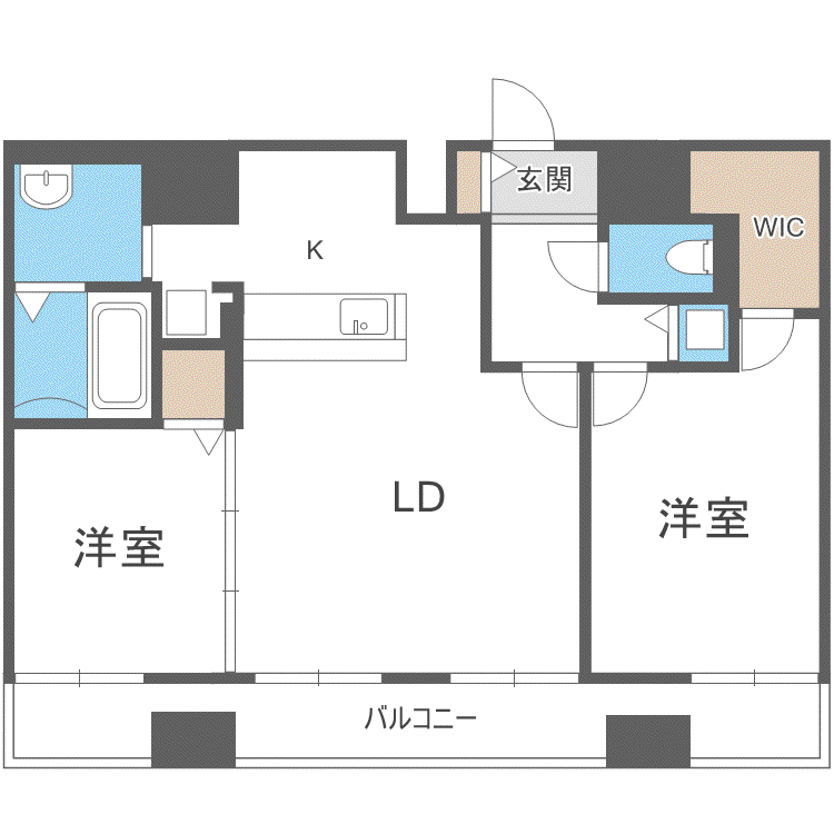 RESIDENCE SAISON(2LDK/12階)の間取り写真