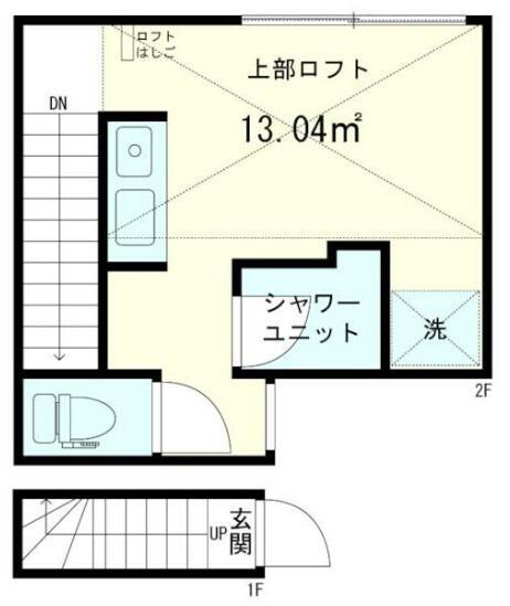 サークルハウス田園調布壱番館(ワンルーム/2階)の間取り写真