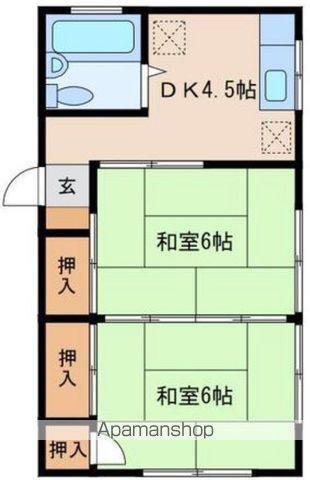 井上アパート(2DK/1階)の間取り写真
