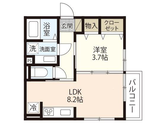ソフィアコート神田(1LDK/1階)の間取り写真