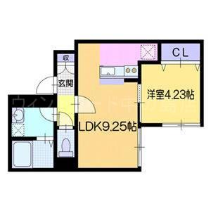 ルーチェ(1LDK/1階)の間取り写真