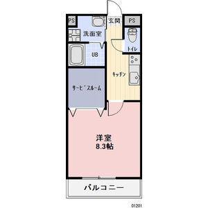 コンフォート26(1K/1階)の間取り写真