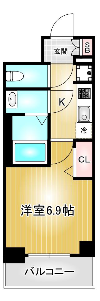 プレサンスTHE久屋大通レジェンド(1K/2階)の間取り写真
