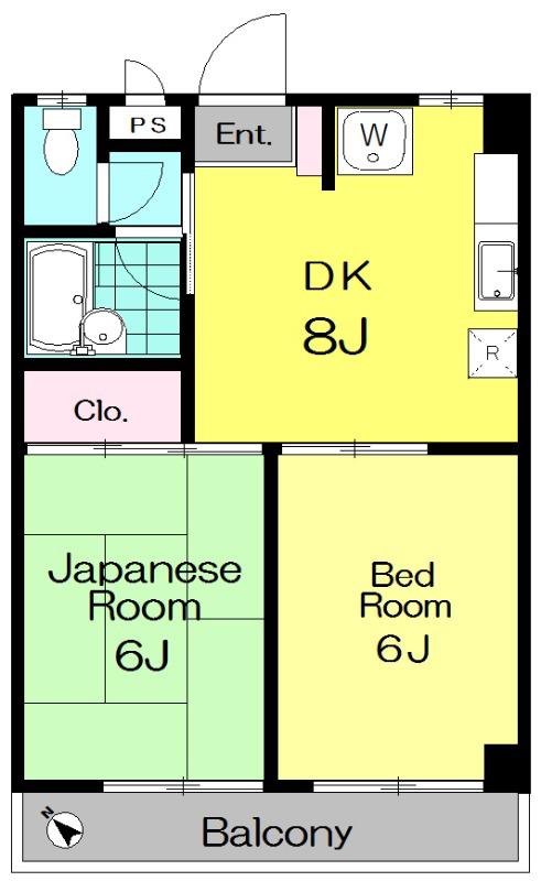 プラザナリマス(2DK/3階)の間取り写真