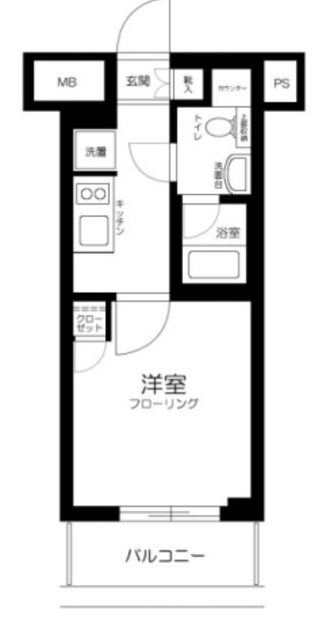 RISING PLACE堀切(1K/7階)の間取り写真