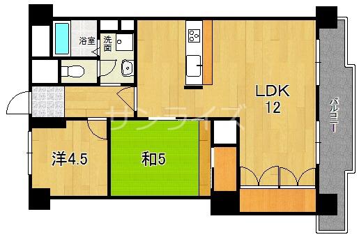 PSライフ(2LDK/6階)の間取り写真