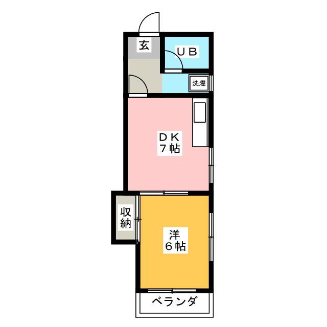 STビル(1DK/3階)の間取り写真