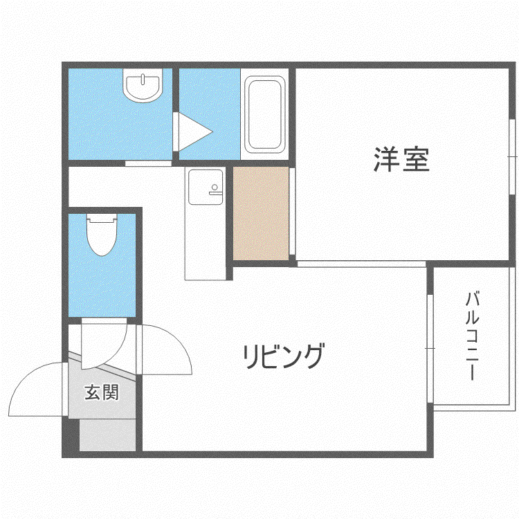 HS312(1LDK/2階)の間取り写真