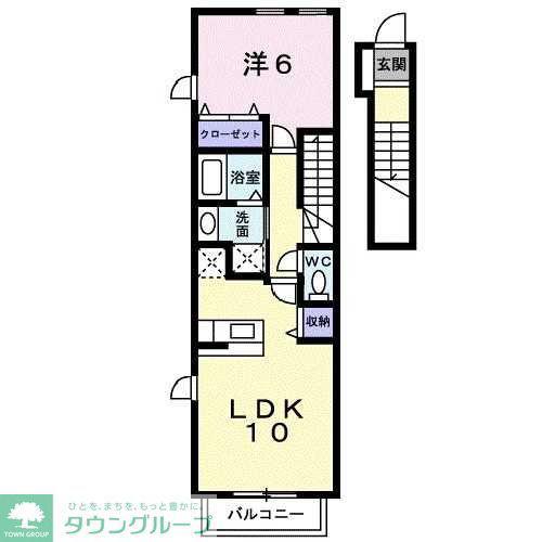 メゾン ド ジュネス(1LDK/2階)の間取り写真