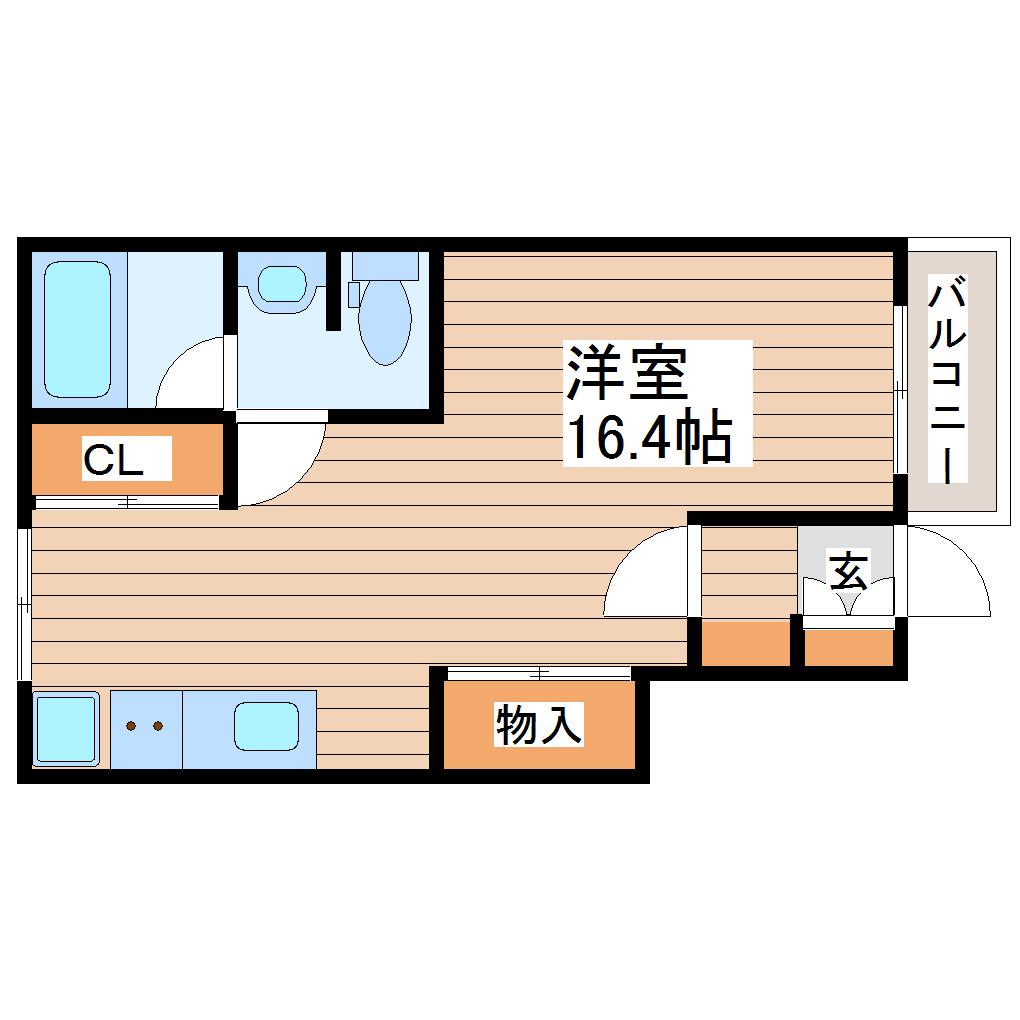 COFFRET SENDAI(ワンルーム/1階)の間取り写真