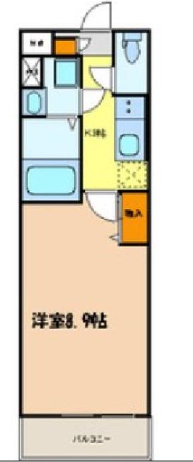 アクシス瑞江(1K/3階)の間取り写真