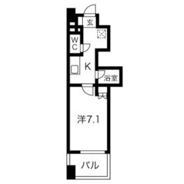 ラムセス大須(1K/8階)の間取り写真