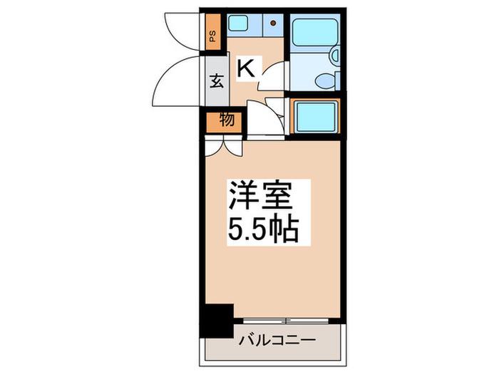 クリオ淵野辺壱番館(1K/3階)の間取り写真