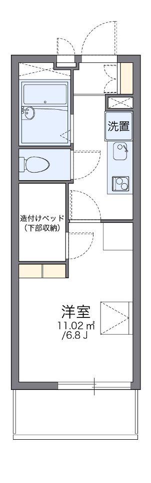 レオパレスネクシアII(1K/1階)の間取り写真