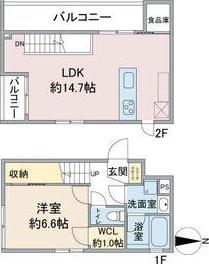 CELENEST浄心(1LDK/4階)の間取り写真