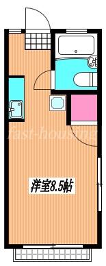 レーベン白井II(1K/2階)の間取り写真