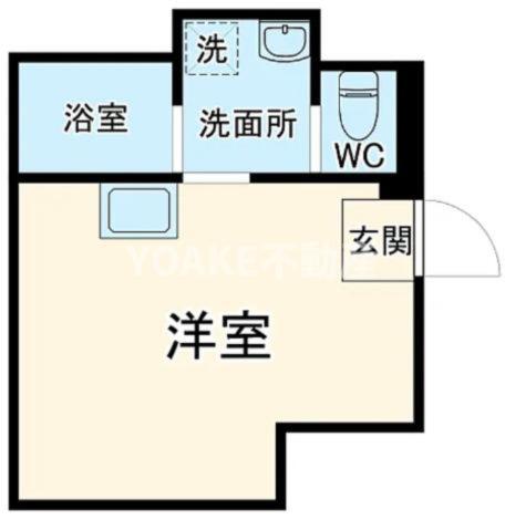 サニーフラッツ(ワンルーム/3階)の間取り写真