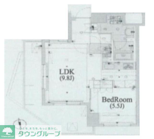ヴォーガコルテ浅草橋II(1LDK/12階)の間取り写真