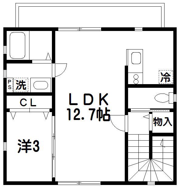 シェ・モア(1LDK/3階)の間取り写真