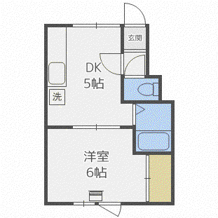 パストラル伏古(1DK/3階)の間取り写真