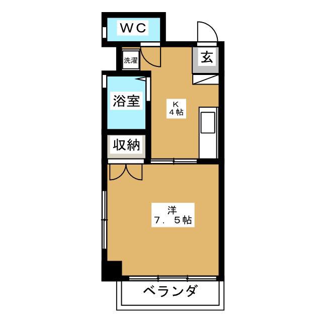 ピソエスタシオン(1K/1階)の間取り写真