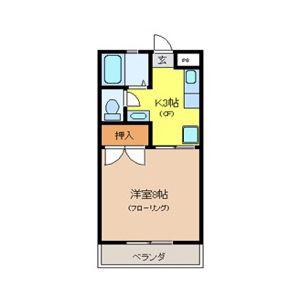 フォレストヒルズ(1K/3階)の間取り写真