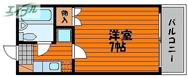 新保マンション(1K/4階)の間取り写真