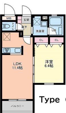 マイエス櫛引(1LDK/3階)の間取り写真