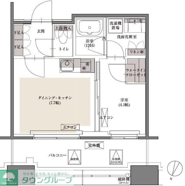 フォレストビュー護国寺(1DK/7階)の間取り写真