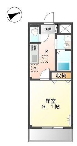 アルティア(1K/1階)の間取り写真