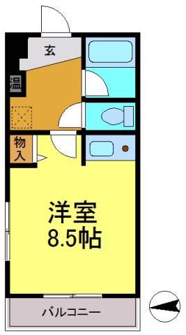 クラージュ474(ワンルーム/2階)の間取り写真
