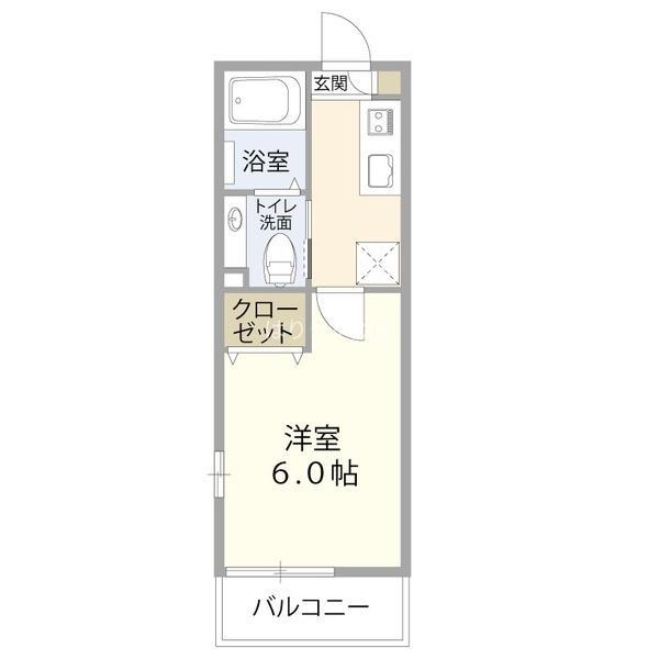エルスタンザ四ツ木(1K/2階)の間取り写真