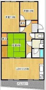 ハイブリッジII(3LDK/3階)の間取り写真