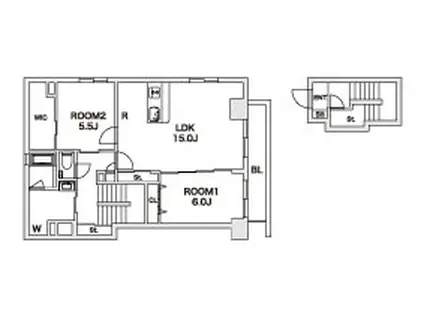 クレアーレ豊玉中(2LDK/5階)の間取り写真