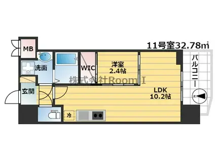 セレニテ本町東リアン(1LDK/5階)の間取り写真